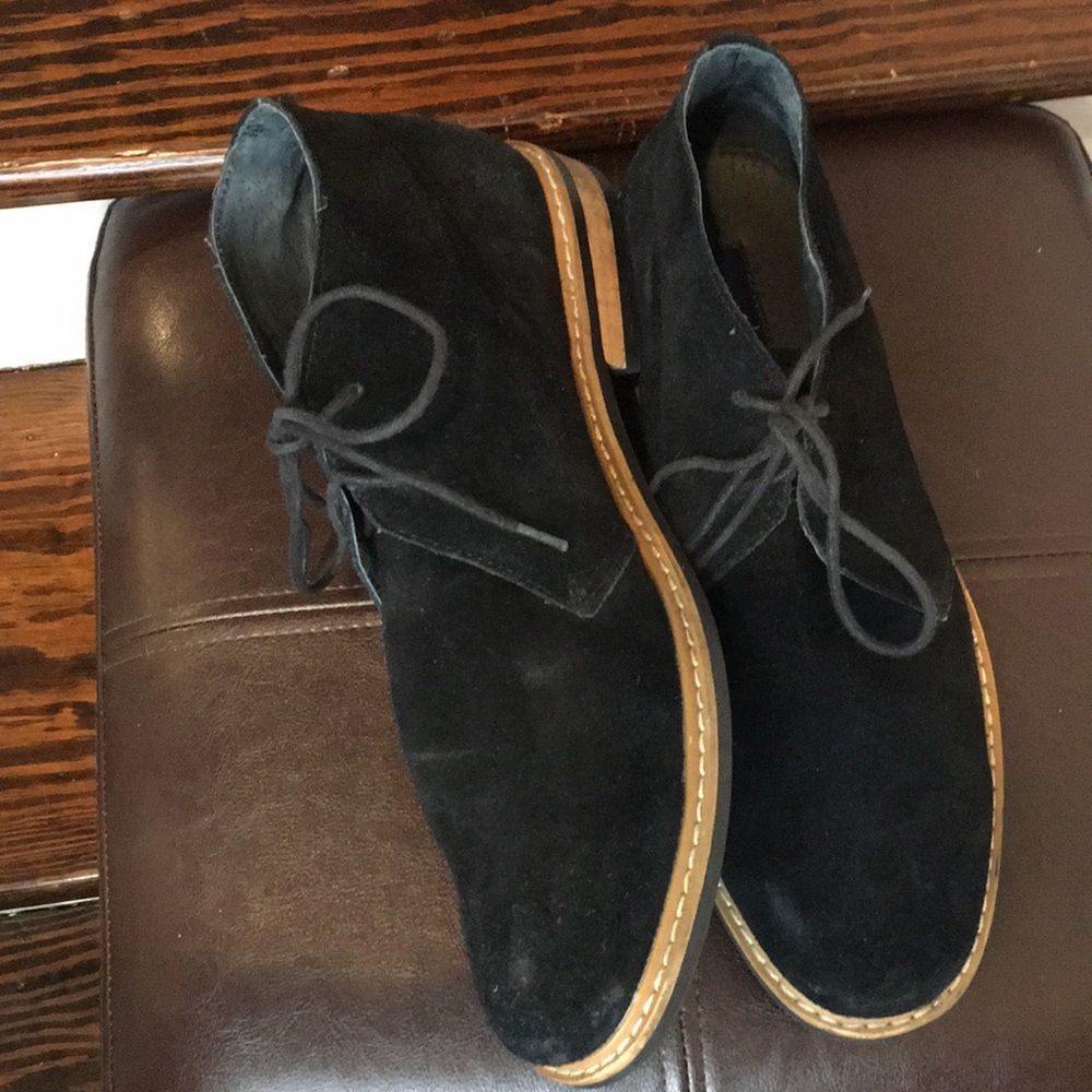 JOSEPH ABBOUD Navy Blue Suede Chukka Ankle Boots Suede Shoes Sz 9.5 - Picture 5 of 13